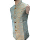 Light Blue / Turquoise - Brocade - Mens Indian Waistcoat - UK Stock - VNS-JKT53 10KK25 - Prachy Creations