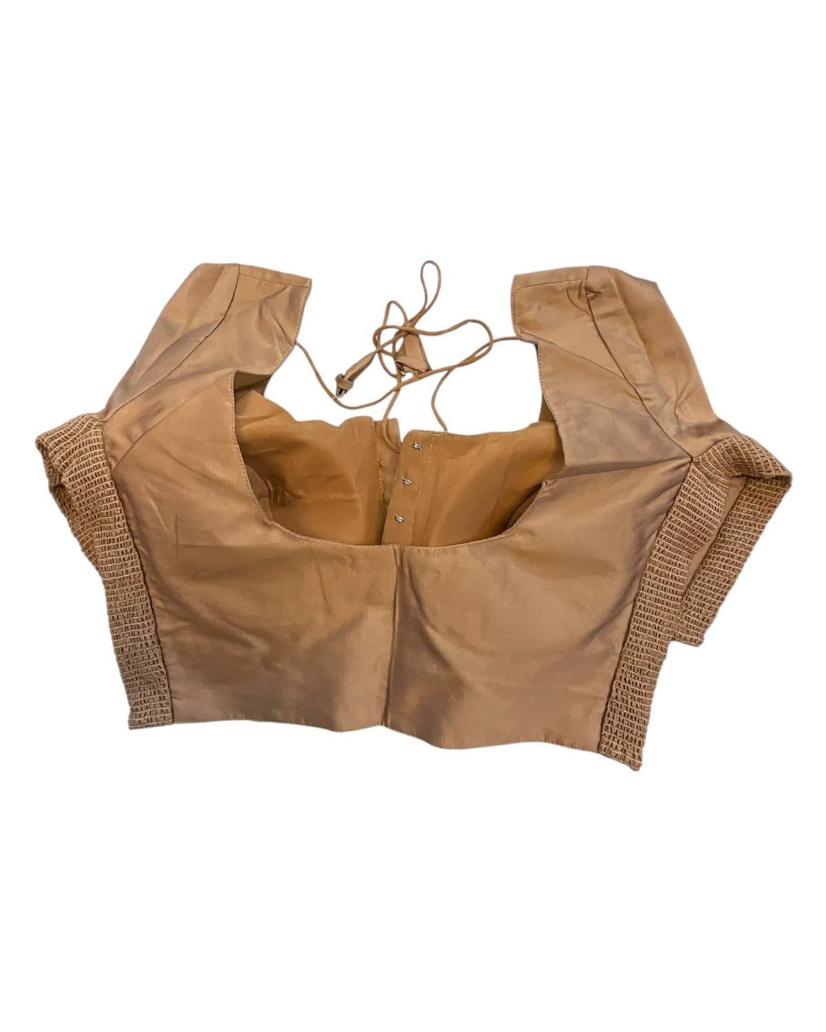 Light Brown - HYBRID Silky Saree blouse - With Elastic on both side for Great fit - Size 36",38", 40" S M L - VAM1216 Ap - Prachy Creations