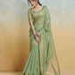 Light Green - Handloom -Cotton Silky Banarasi Saree with Blouse Piece - SHISLI960005 10KT25 - Prachy Creations