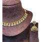 Light Green & Pink - Medium Size Antique Gold Finish Necklace Set - AE2508 H 0525 (Copy) - Prachy Creations