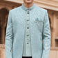 Light Sea Green - PREMIUM Slim Fit Mens BandhGala / Prince / Chinese Collar Open Jacket with inside Waistcoat- Fantastic Fit - CS2506 JA 0625 - Prachy Creations