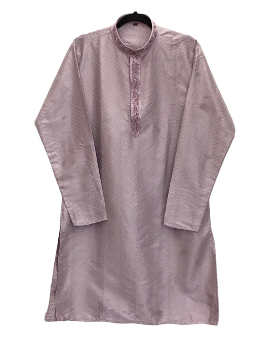 Lilac - Cotton Silk Mens Indian Kurta set - Weddings / Walimas , Sangeet, Eid, Mehndi / Henna - KCS1018 06KC24 - Prachy Creations