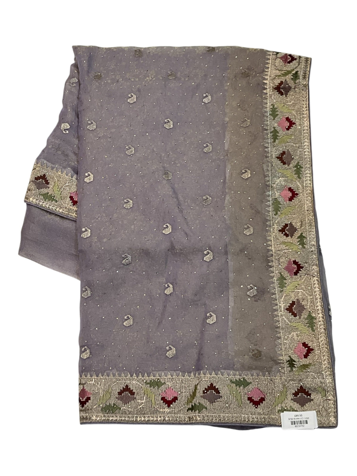 Lilac - Fancy Party Saree with Blouse Piece - UK stock - 24hr Dispatch - SP2618 VH - Prachy Creations