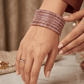 Lilac - Set of 8 Stone Bangles - M to XXL - HAN2601 07Ka26 - Prachy Creations