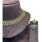Lilac - Small Size Antique Gold Finish Necklace Set with Earrings - AE2501 A 0525 - Prachy Creations