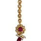 Magenta / Fuchsia - Gold Finish Small Size Tika Head Piece - Indian Ladies Fashion Jewellery - AE2436 11Vp24 - Prachy Creations