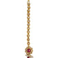 Magenta / Fuchsia - Gold Finish Small Size Tika Head Piece - Indian Ladies Fashion Jewellery - AE2436 11Vp24 - Prachy Creations