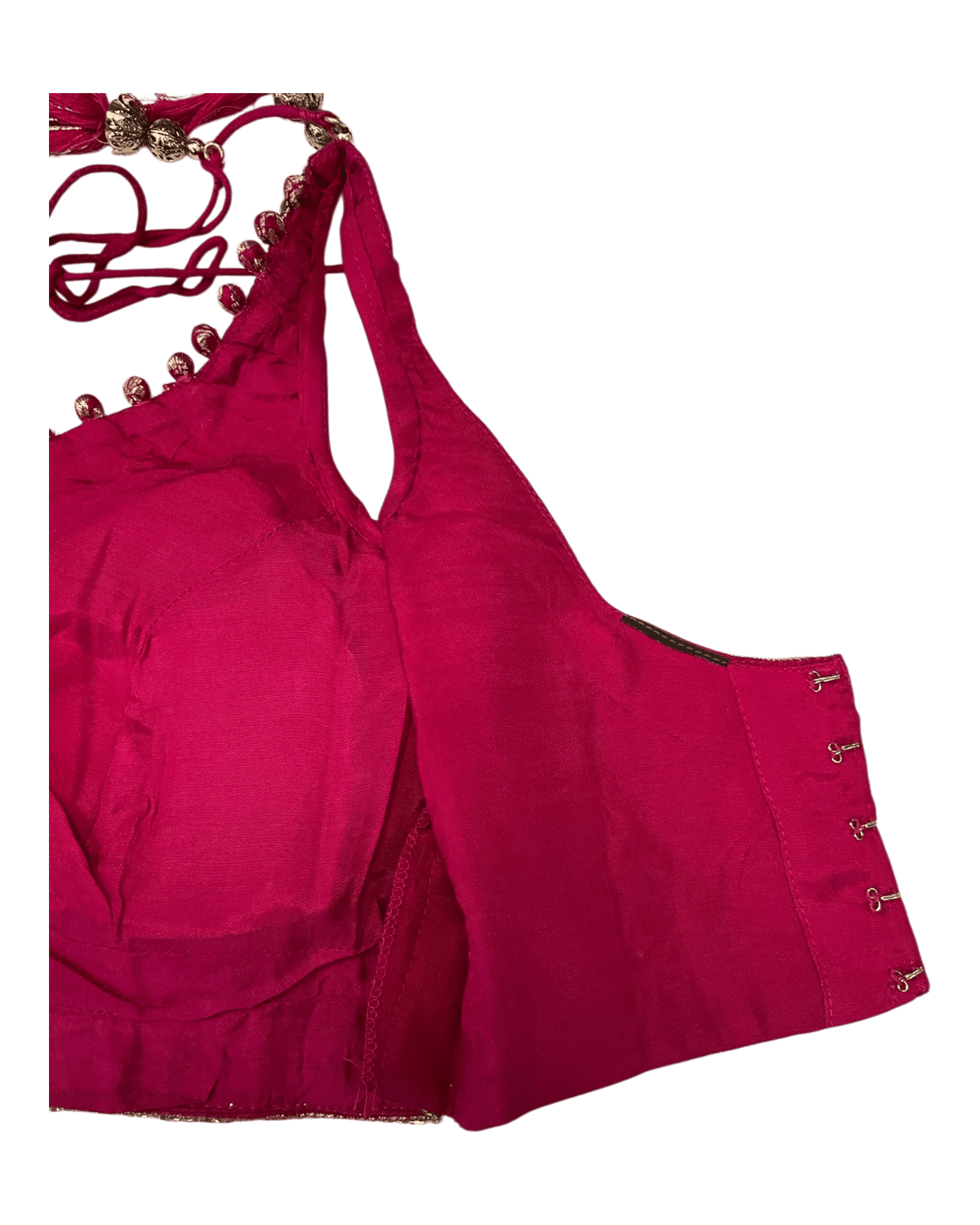 Magenta Fuchsia Pink - Designer Ladies Short Top Palazzo Trousers Suit - Size 10/12 (36"/38") - VMK PIHU AY - Prachy Creations