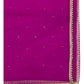 Magenta Pink - Ladies Net Dupatta with Gold Lace Border & Diamante - Mix N Match - VC2501 T0125 - Prachy Creations