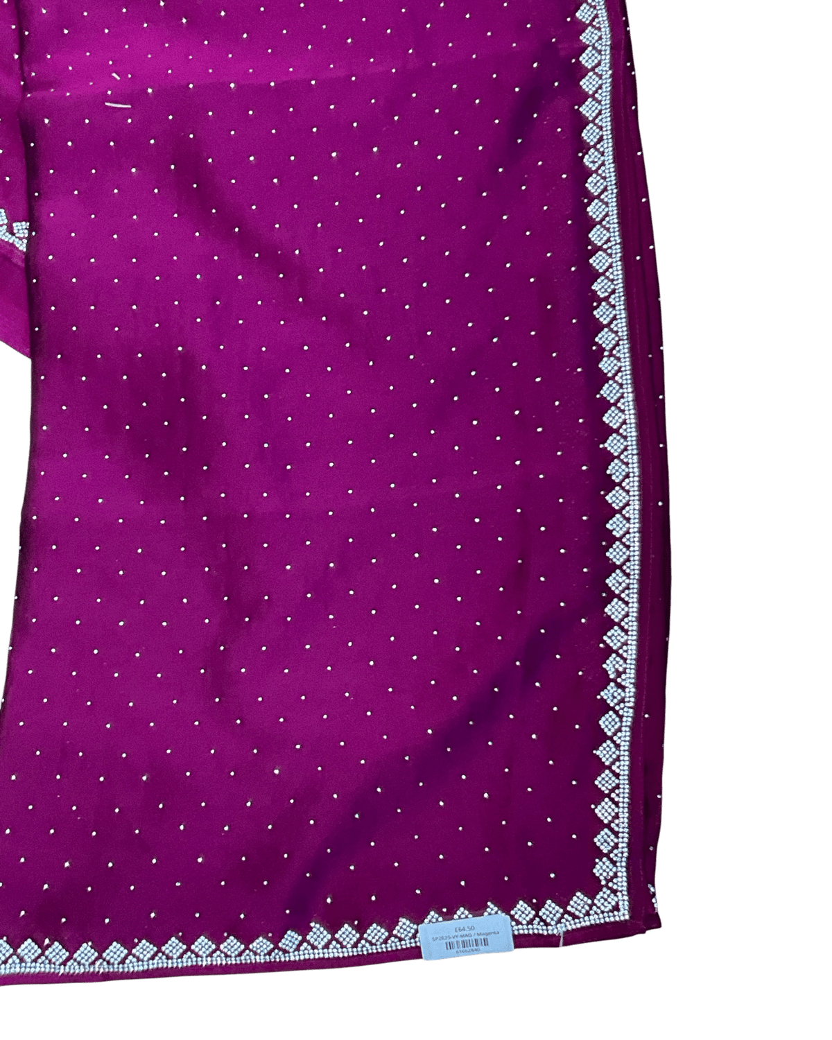 Magenta / Rani - Fancy Party Saree with Blouse Piece - UK stock - 24hr Dispatch - SP2625 VY - Prachy Creations