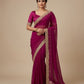 Magenta / Rani - Saree with Thread / Stone Work and Blouse Piece - UK stock - 24hr Dispatch - SP2612 KR - Prachy Creations