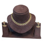 Magenta - Small Size Antique Gold Finish Necklace Set - AE2502 A 0525 - Prachy Creations