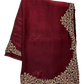 Maroon - Rich Saree with Stone Work Border and Blouse Piece - UK stock - 24hr Dispatch - RS2511 TA - Prachy Creations