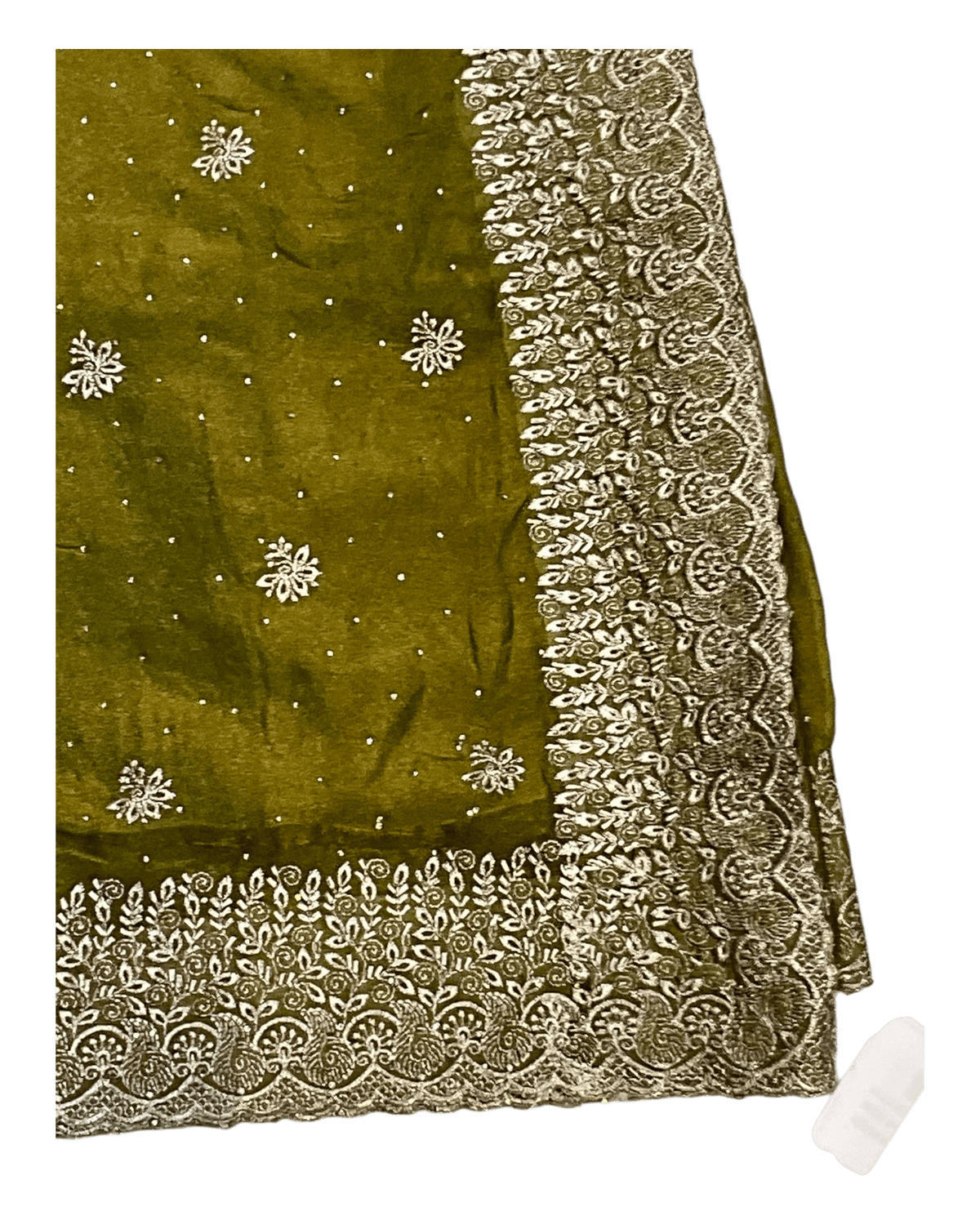 Mehndi Green - Classic Saree with Thread Work Border and Blouse Piece - UK stock - 24hr Dispatch - RS2534 VY - Prachy Creations