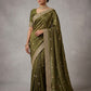 Mehndi Henna Green - Fancy Party Saree with Blouse Piece - UK stock - 24hr Dispatch - SP2603 VY - Prachy Creations