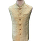 Mint Green Brocade - Mens Indian Waistcoat - VNS-JKT35 10KK25 - Prachy Creations