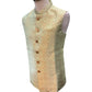 Mint Green Brocade - Mens Indian Waistcoat - VNS-JKT35 10KK25 - Prachy Creations