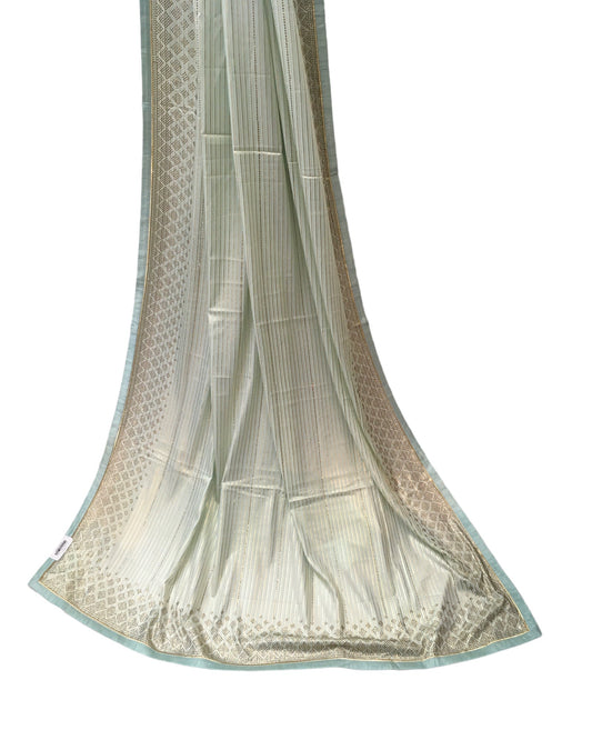 Mint Green - Fancy Saree with Blouse Piece - SP2302 TV 0523 - Prachy Creations