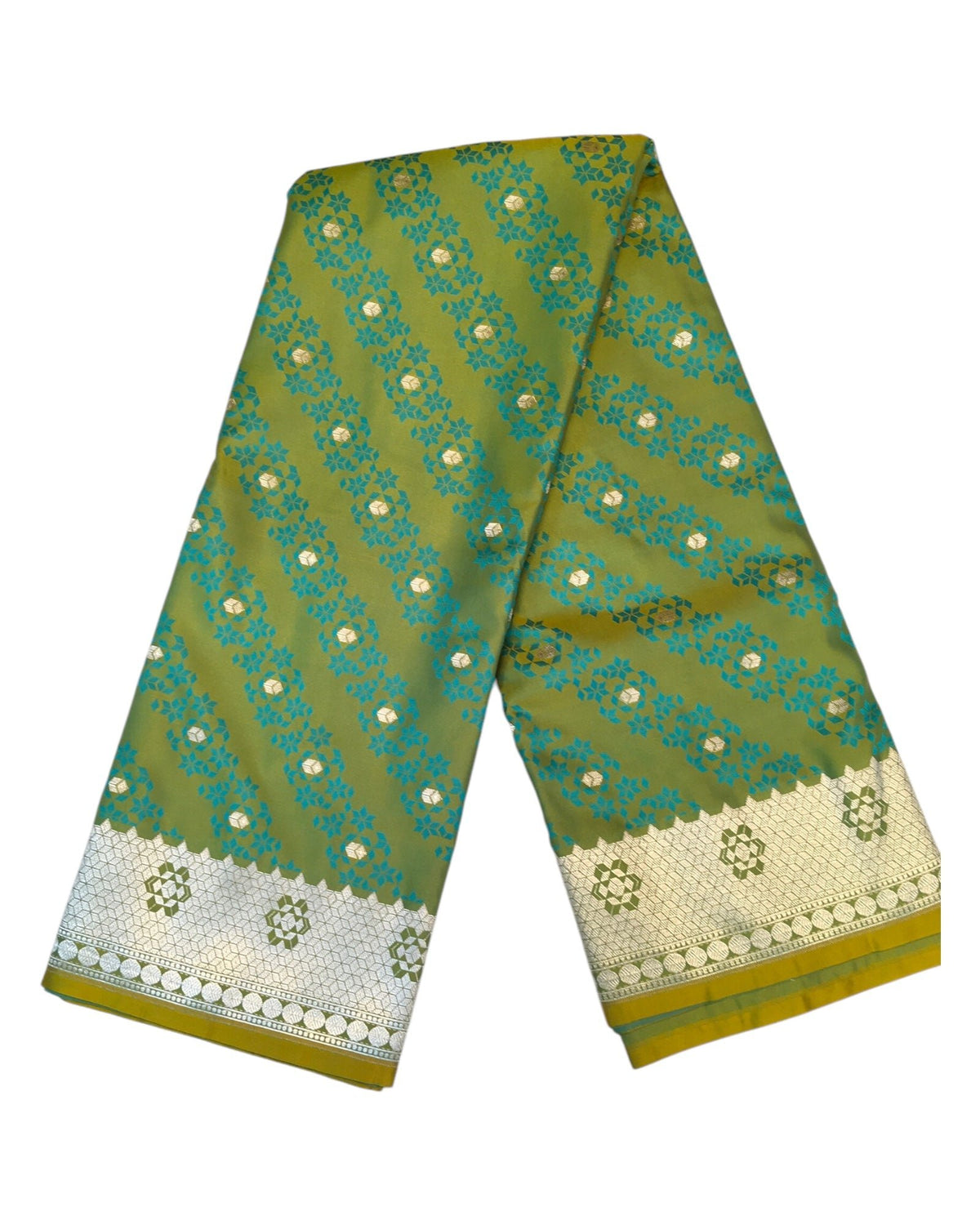 Mint Green - Traditional Handloom Banarasi Sari / Saree - with Blouse Piece - SN2405 11TP24 - Prachy Creations