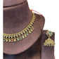 Multi Coloured - Small Size Antique Gold Finish Necklace Set - AE2506 C 0525 - Prachy Creations