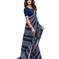 Navy Blue - Bandhani Printed - Chiffon Saree with Blouse Piece - KAS-Chuneri 303 10KV25 - Prachy Creations