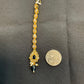 Navy Blue - Gold Finish Small Size Tika Head Piece - Indian Ladies Fashion Jewellery - AE2433 11Vp24 - Prachy Creations