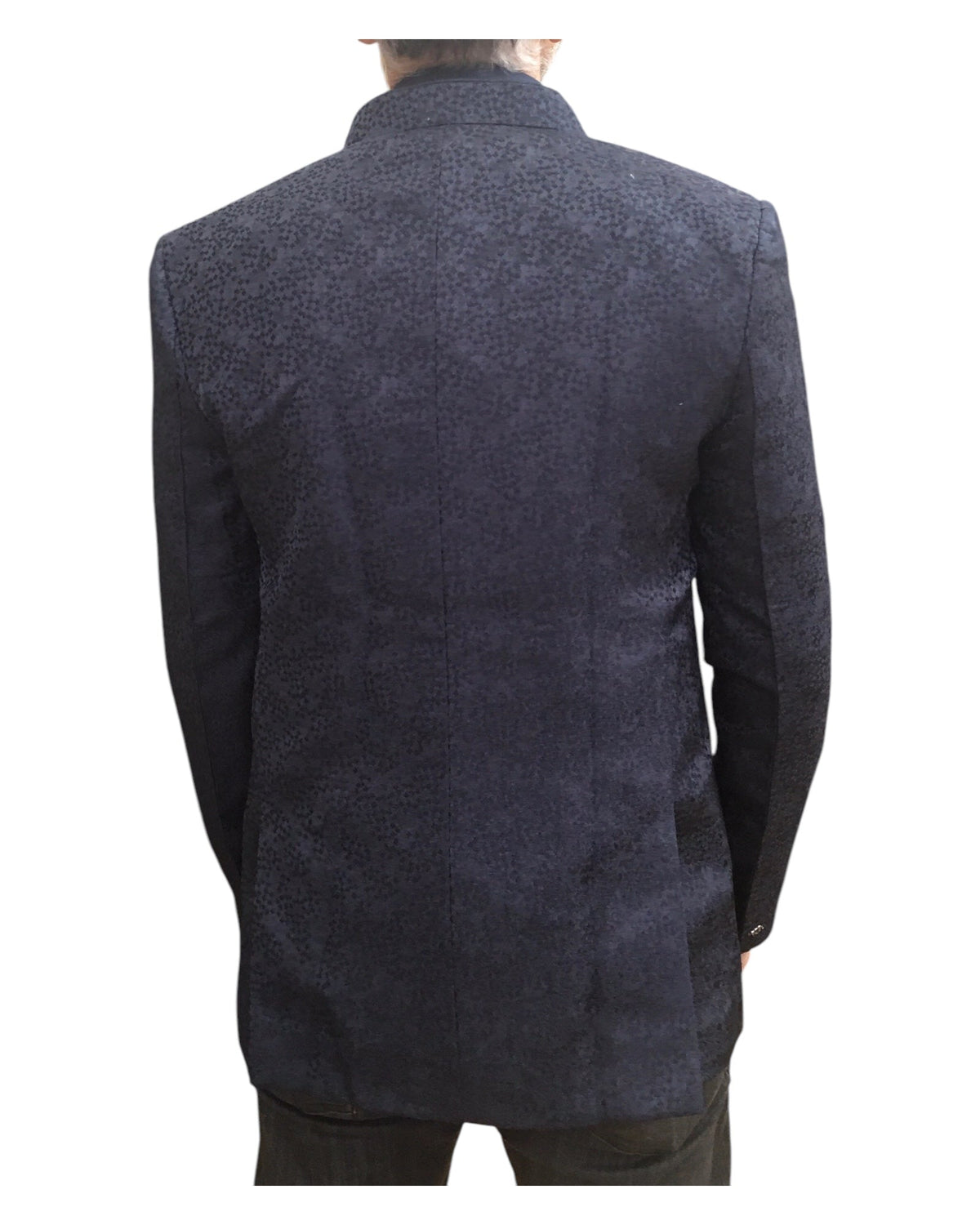 Navy Blue - PREMIUM Slim Fit Mens BandhGala / Prince / Chinese Collar Open Jacket with inside Waistcoat- Fantastic Fit - CS2508 PP 0325 - Prachy Creations