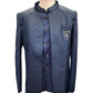 Navy Blue - PREMIUM Slim Fit Mens BandhGala / Prince / Chinese Collar Open Jacket with inside Waistcoat- Fantastic Fit - CS2510 JP 0625 - Prachy Creations