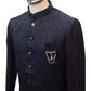Navy Blue - PREMIUM Slim Fit Mens Self Brocade BandhGala / Prince / Chinese Collar Jacket - Fantastic Fit - CS2501 01TA25 - Prachy Creations