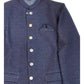 Navy Blue- PREMIUM Slim Fit Mens Self Brocade BandhGala / Prince / Chinese Collar Jacket - Fantastic Fit - VNS-JOD6097-30 10TP25 - Prachy Creations