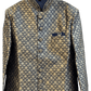 Navy Blue - Rich Banarasi Briocade Mens Sherwani Set with Smart Pants - Weddings / Walimas , Sangeet, Eid, Mehndi / Henna - SHU2601 TV 0526 - Prachy Creations