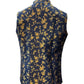 Navy Blue - Rich Brocade - Mens Traditional Waistcoat - UK Stock - VNS-JKT01 10KK25 - Prachy Creations