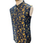 Navy Blue - Rich Brocade - Mens Traditional Waistcoat - UK Stock - VNS-JKT01 10KK25 - Prachy Creations