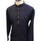 Navy Blue - Rich Material Mens Indian Kurta set - Pair with a waistcoat or wear under Sherwanis - Weddings / Walimas , Sangeet, Mehndi / Henna , Eid / Diwali - BS2503 01VK25 - Prachy Creations