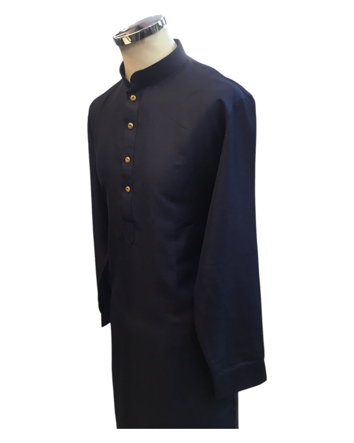Navy Blue - Rich Material Mens Indian Kurta set - Pair with a waistcoat or wear under Sherwanis - Weddings / Walimas , Sangeet, Mehndi / Henna , Eid / Diwali - BS2503 01VK25 - Prachy Creations