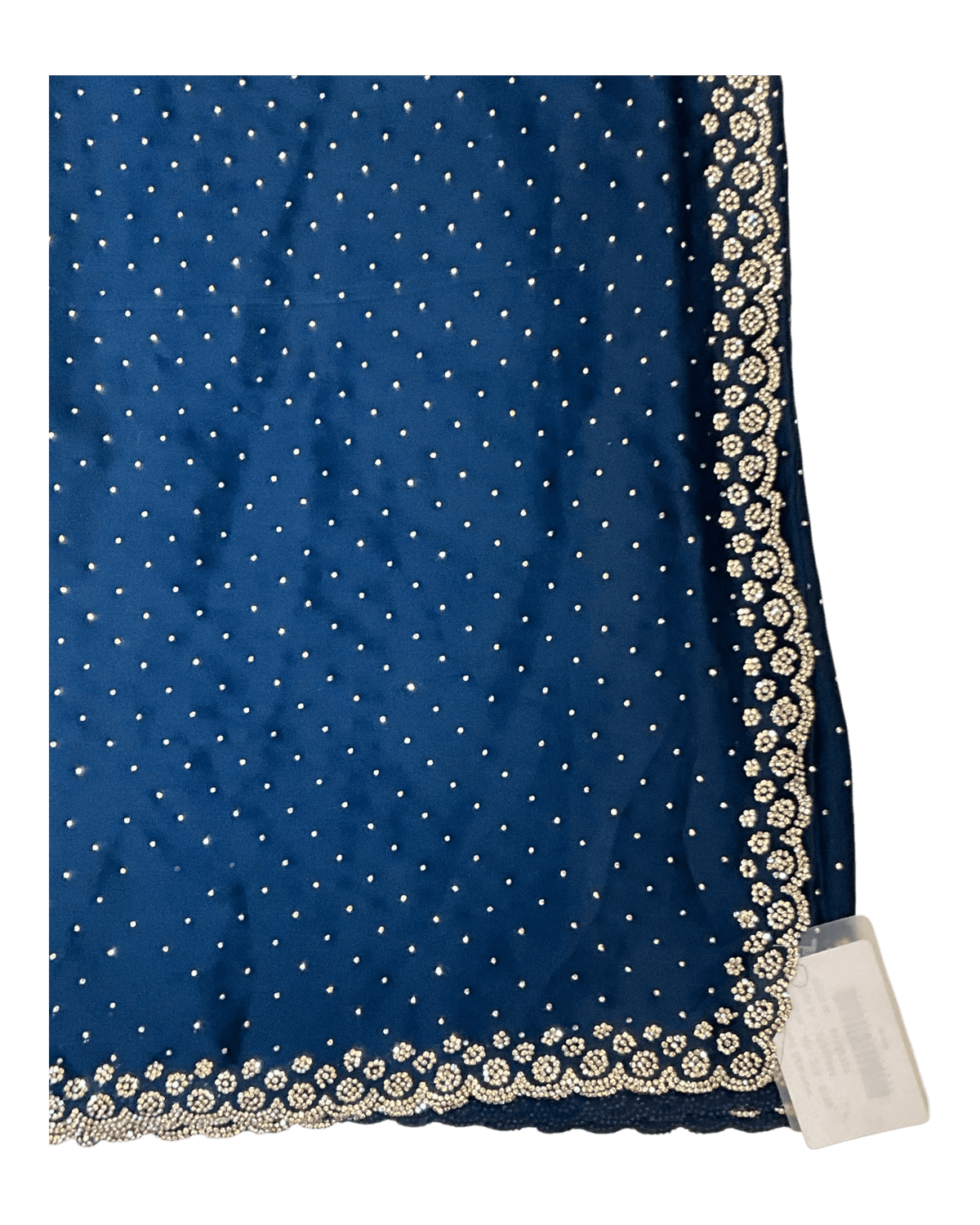 Navy Blue - Rich Saree with Stone Work and Blouse Piece - UK stock - 24hr Dispatch - RS2514 VC - Prachy Creations