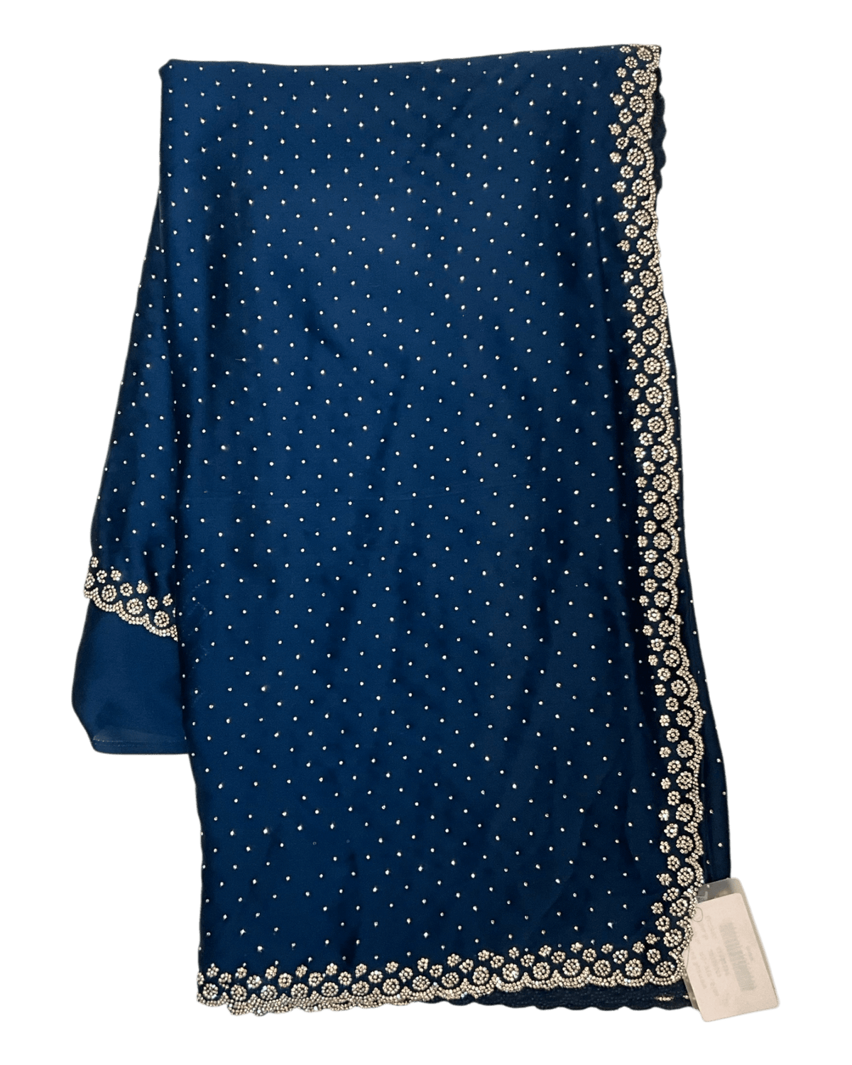 Navy Blue - Rich Saree with Stone Work and Blouse Piece - UK stock - 24hr Dispatch - RS2514 VC - Prachy Creations