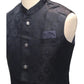 Navy Blue - Rich Suiting Material Mens Indian Waistcoat - Amazing Fit - Great Quality - YD2423 KC 0824 - Prachy Creations