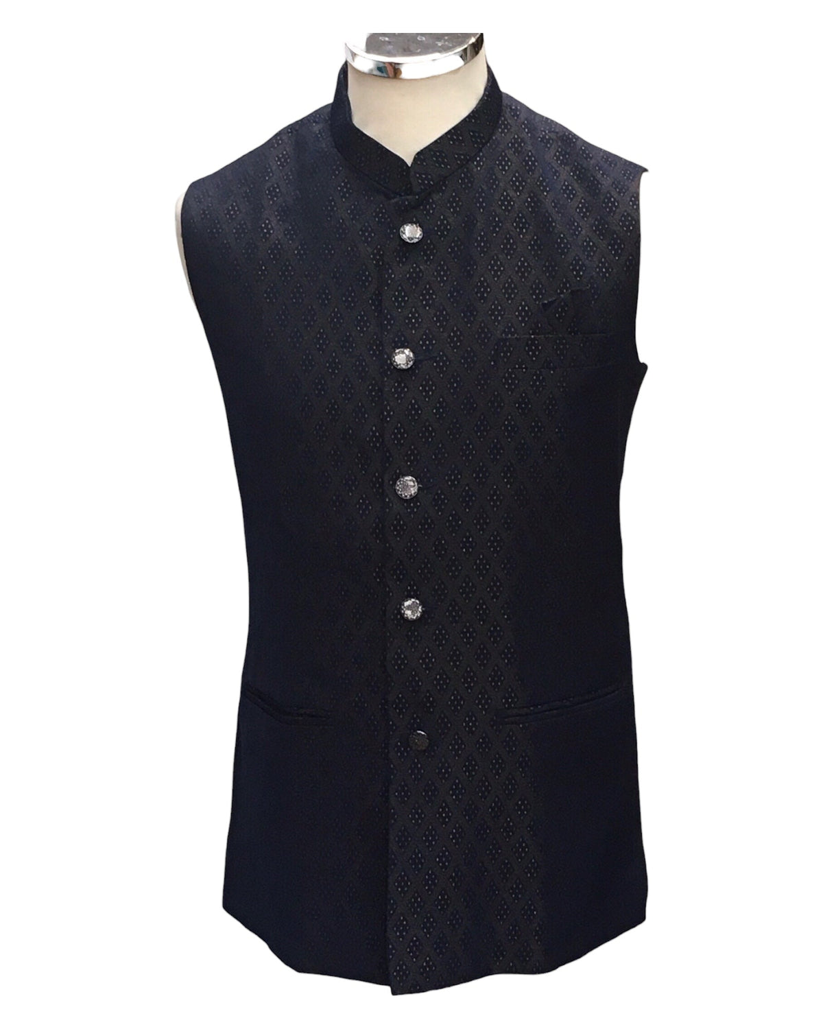 Navy Blue - Rich Suiting Material Mens Waistcoat - Amazing Fit - Great Quality - YD2411 KA 0424 - Prachy Creations