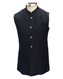Navy Blue - Rich Suiting Material Mens Waistcoat - Amazing Fit - Great Quality - YD2411 KA 0424 - Prachy Creations