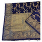 Navy Blue - Traditional Handloom Banarasi Sari / Saree - with Blouse Piece - SN2404 11VC24 - Prachy Creations