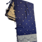 Navy Blue - Traditional Handloom Saree with Blouse Piece - UK stock - 24hr Dispatch - SP2630 KP - Prachy Creations