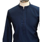 Navy / Petrol Blue - Mens Kurta Set with Rich Brocade Waistcoat - SHU2507 TY 0325 - Prachy Creations
