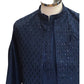 Navy / Petrol Blue - Mens Kurta Set with Rich Brocade Waistcoat - SHU2507 TY 0325 - Prachy Creations