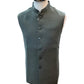 Olive Green Self Brocade - Premium Suede Feel Mens Indian Waistcoat - UK Stock - 24 hr Dispatch - VNS-JKT697/28 10KP25 - Prachy Creations