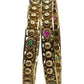 Pair of Antique Gold Finish Hand Crafted Rajasthani Bangles - UK stock - SB1157 T - Prachy Creations