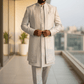 Pastel Rose Gold - Stunning Double Layered Mens Sherwani - SHU2503 PC 0325 - Prachy Creations