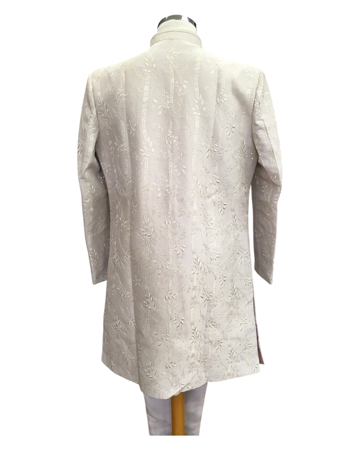 Pastel Rose Gold - Stunning Double Layered Mens Sherwani - SHU2503 PC 0325 - Prachy Creations