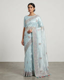 Pastel Sky Blue - Fancy Party Saree with Blouse Piece - UK stock - 24hr Dispatch - SP2602 VH - Prachy Creations