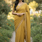 Pastel Yellow - Rich Saree with Bead Embroidery and Blouse Piece - UK stock - 24hr Dispatch - RS2524 TY - Prachy Creations